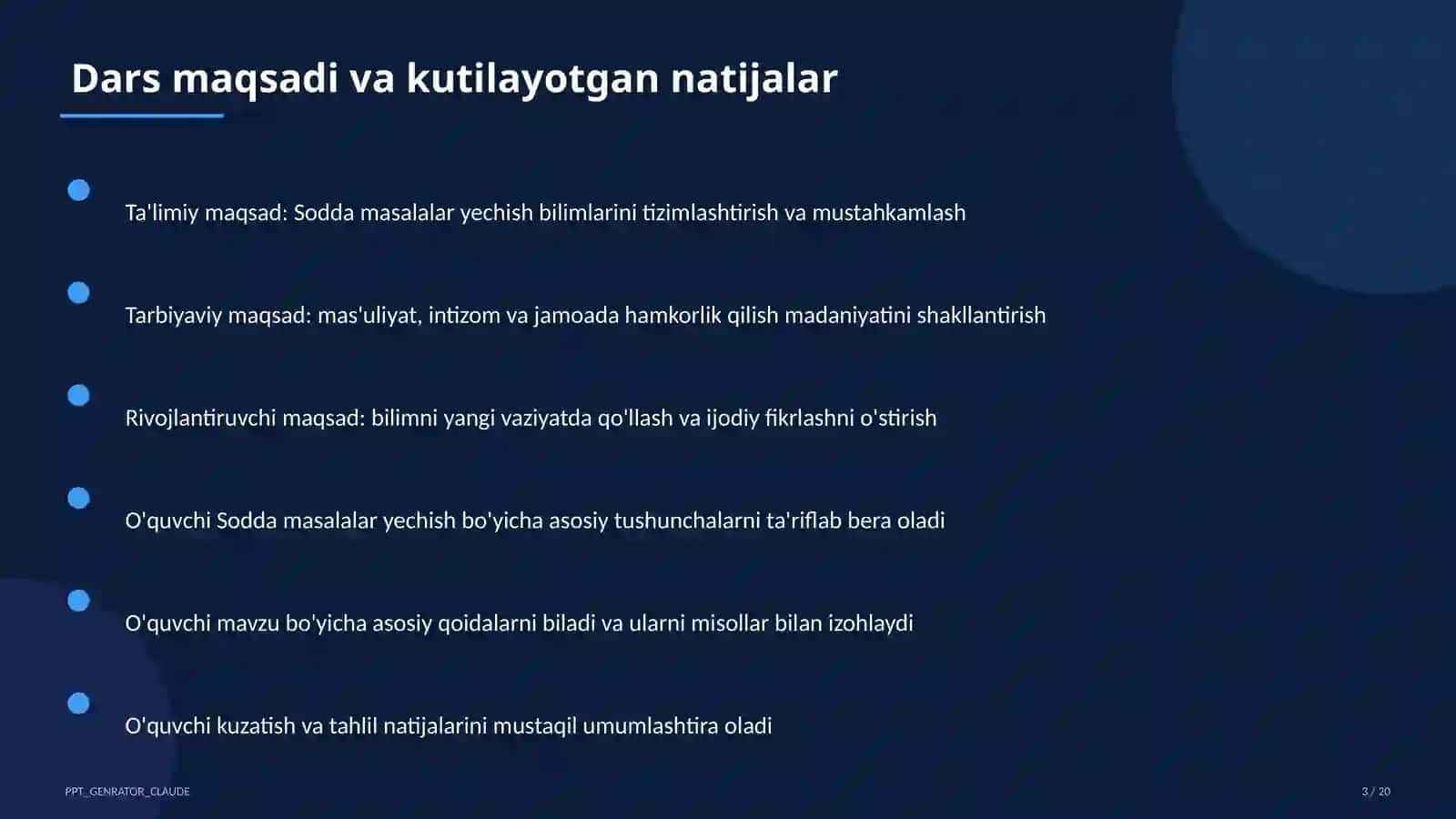 Sodda masalalar yechish (1-sinf) 3
