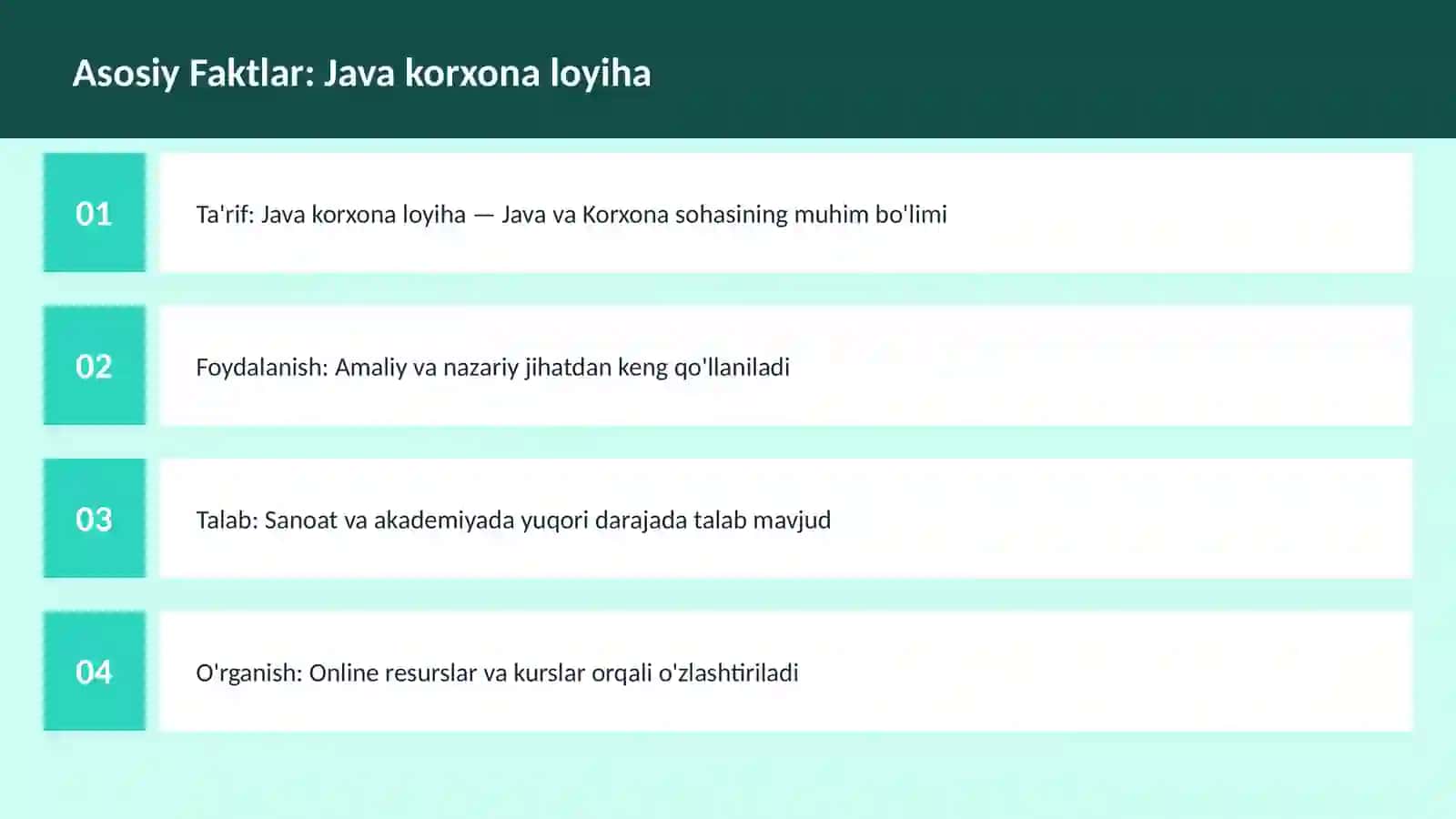 Java korxona loyiha 3