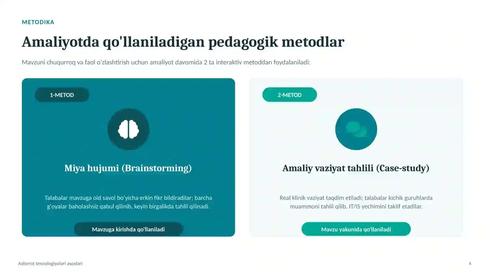 Tibbiy informatika kursi 3