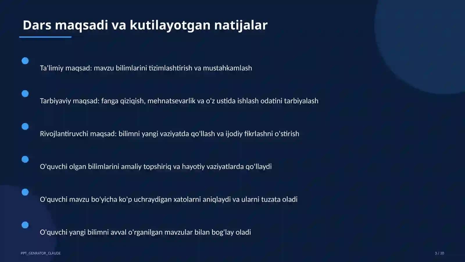 Rus tilida kelishiklar tizimi: umumlashtirish (6-sinf) 3