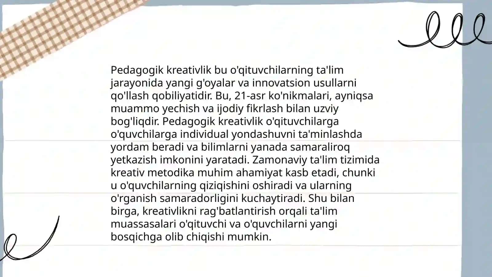 Pedagogik kreativ ta'sir ko’rsatish - kommunikativ qobiliyatning 3