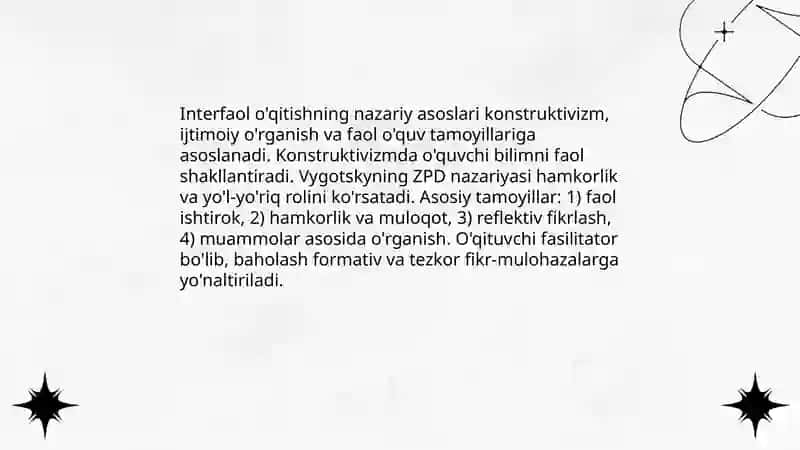 Interfaol O'qitishning Nazariy Asoslari 3