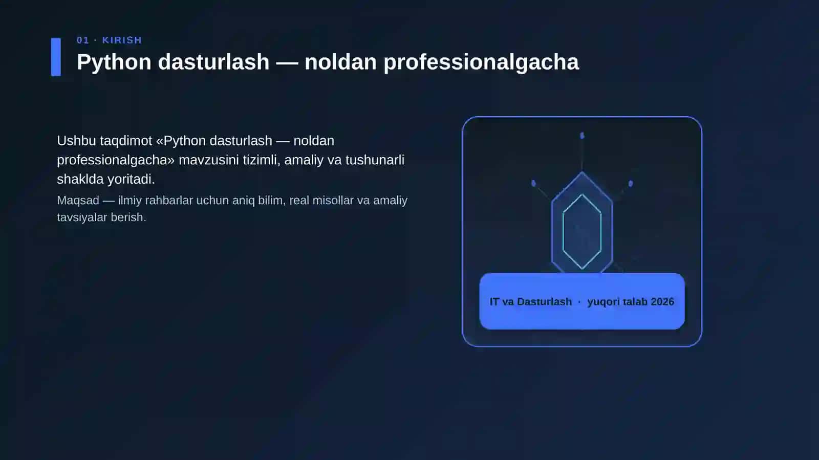 Python dasturlash — noldan professionalgacha 3