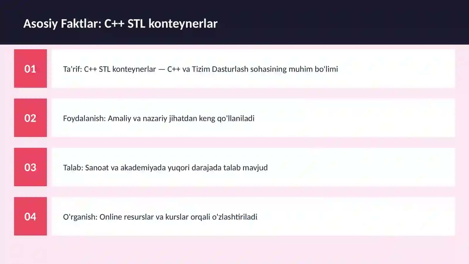 C++ VA TIZIM DASTURLASH 3