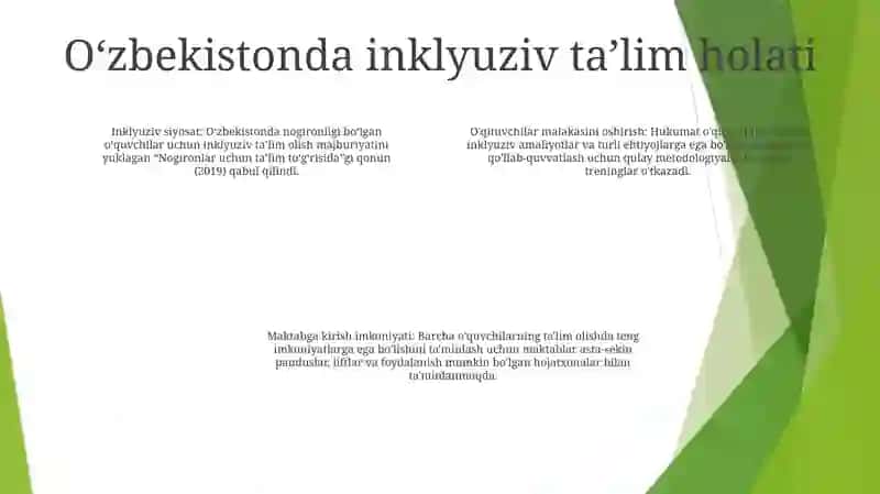 O'zbekistonda Imkoniyati Cheklangan Bolalar Uchun Inklyuziv Ta'Lim 3