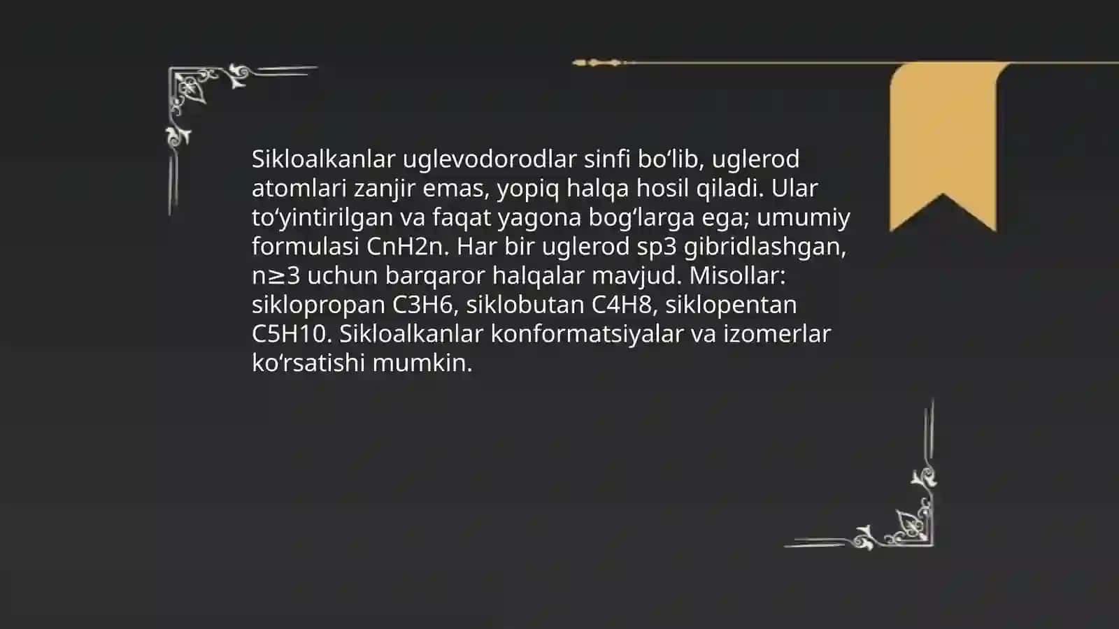 Siklo alkanlar 3