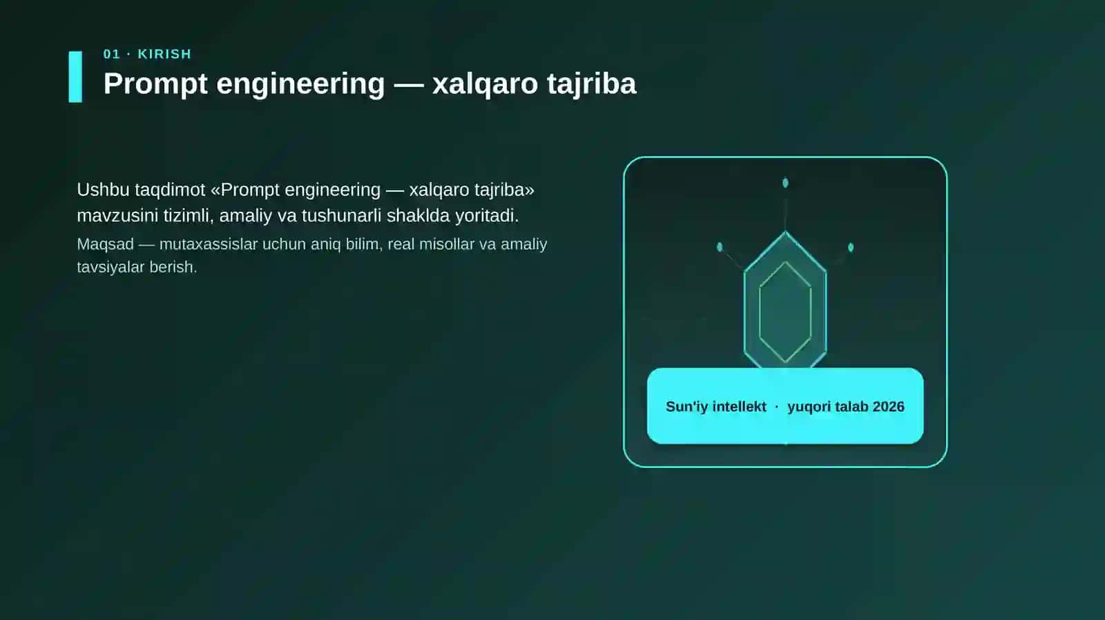 Prompt engineering — xalqaro tajriba 3