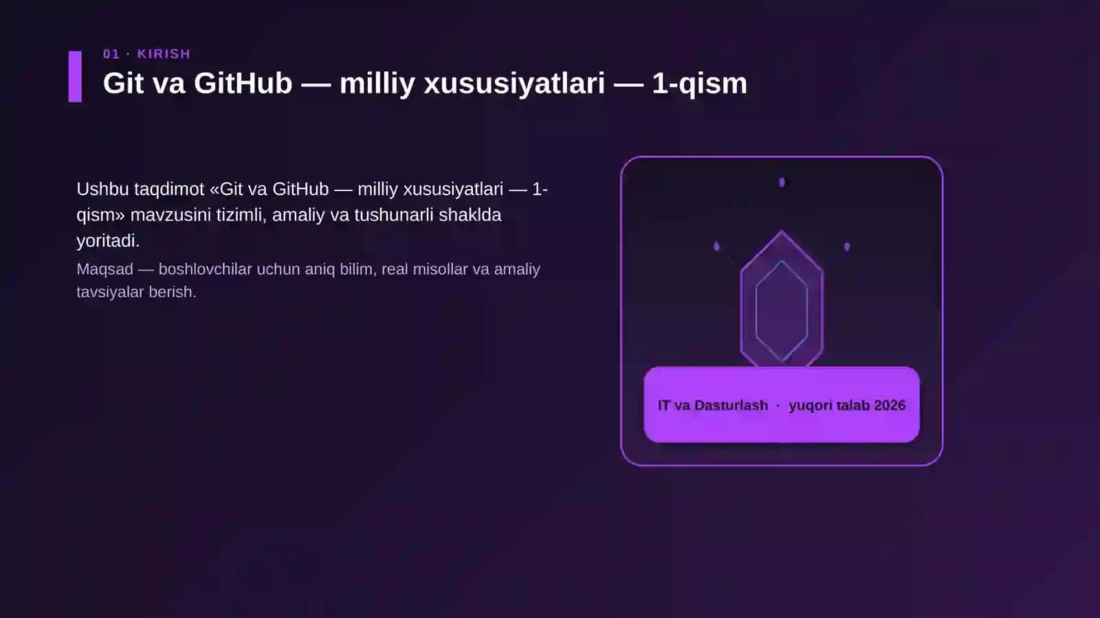 Git va GitHub — milliy xususiyatlari — 1-qism 3