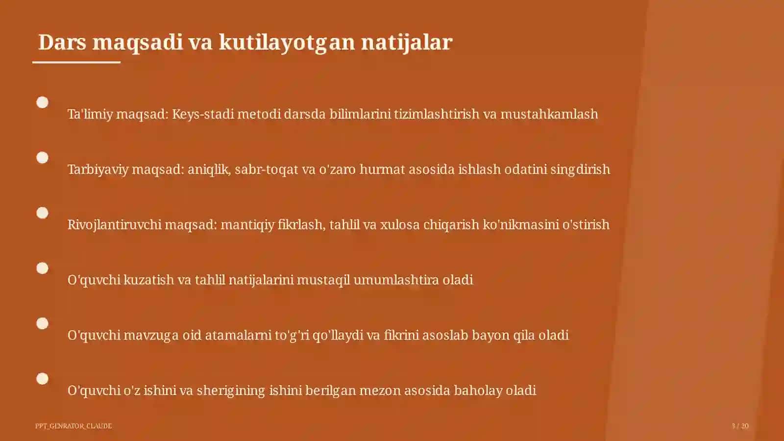 Keys-stadi metodi darsda 3