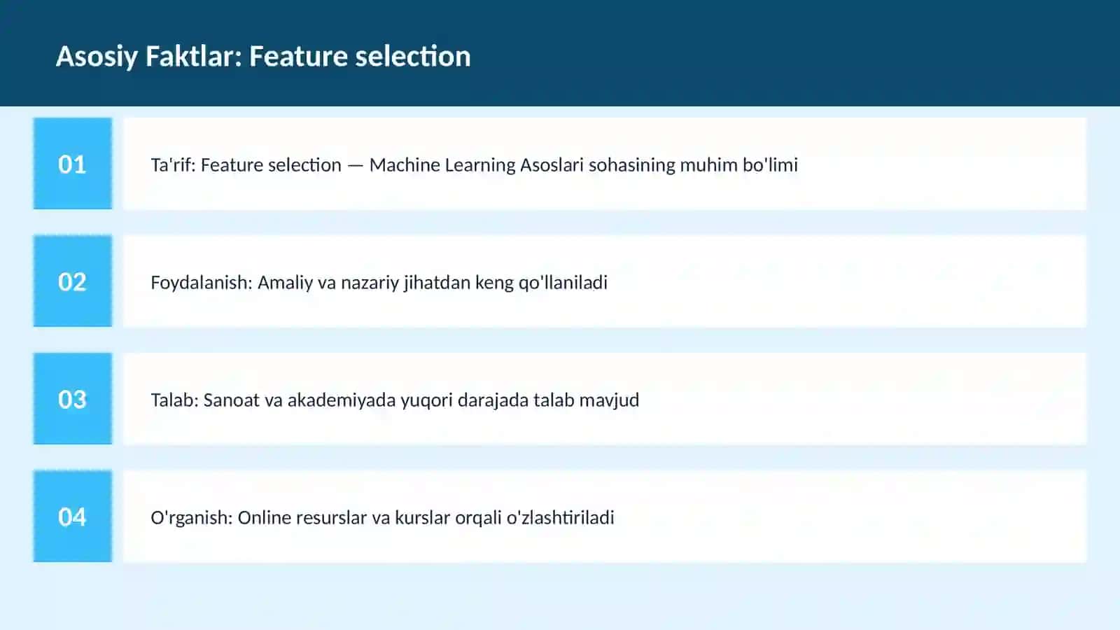 Feature selection 3