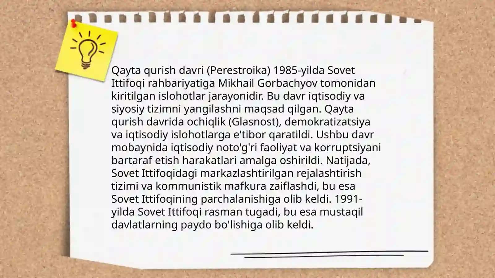 Qayta qurish yillarida Oʻzbekistondagi ijtimoiy-siyosiy vaziyati 3