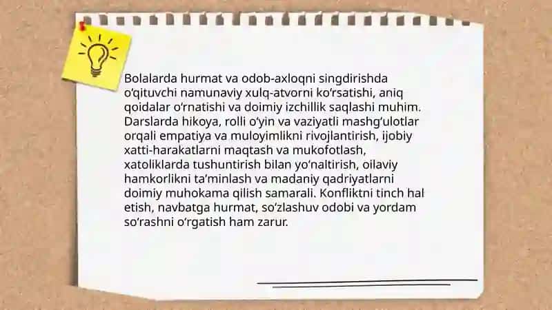 Bolalarda hurmat va odob-axloqni singdirish 3