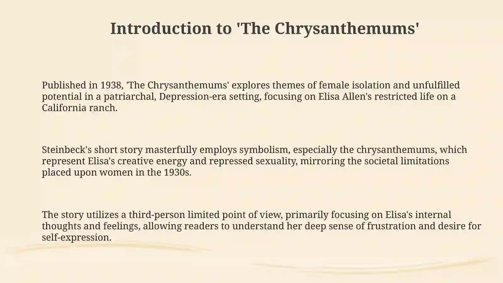 The Chrysanthemums 3