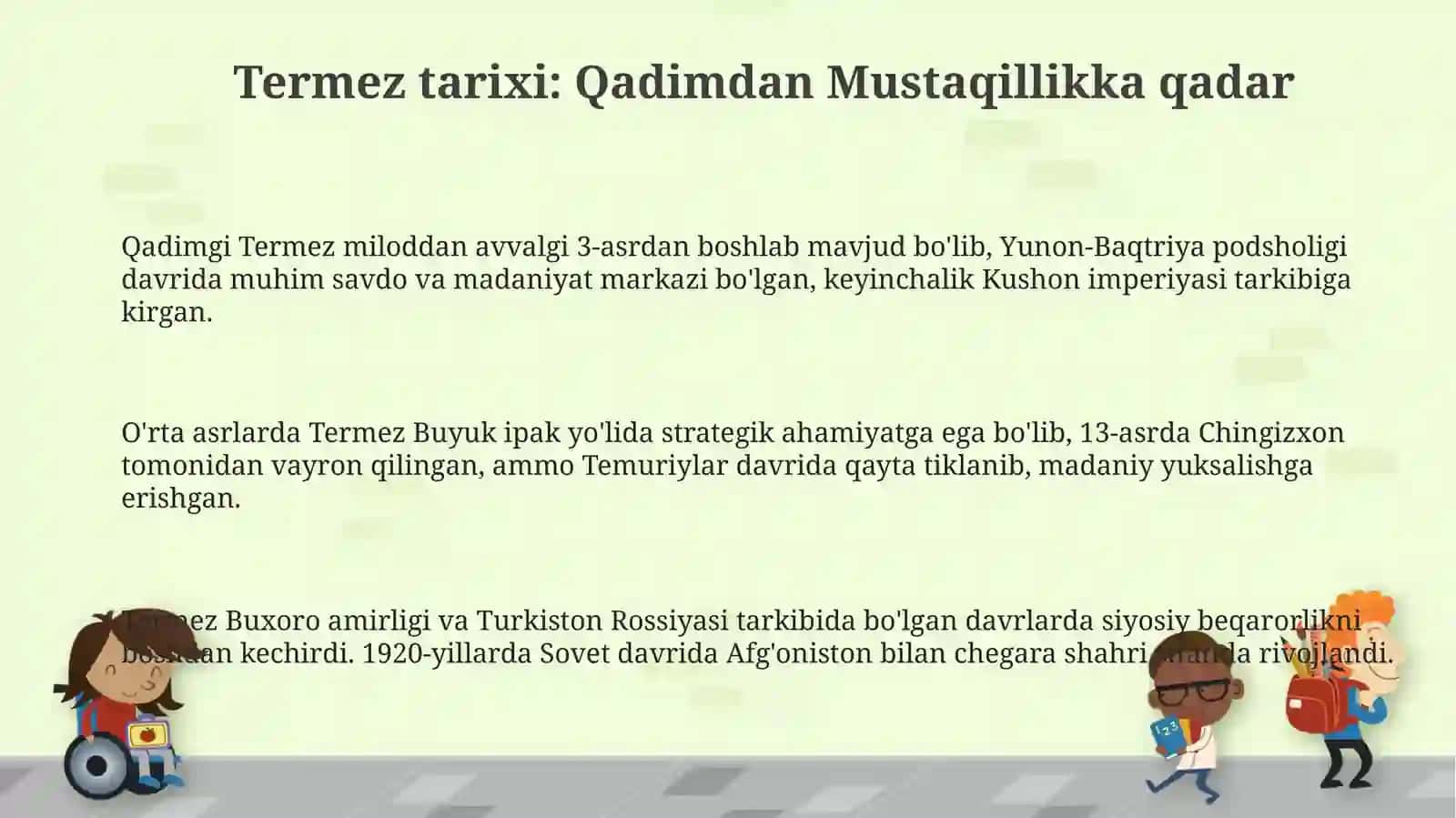 Termez  shahr tarixi, iqtisodiyoti va rivojlanishi 3