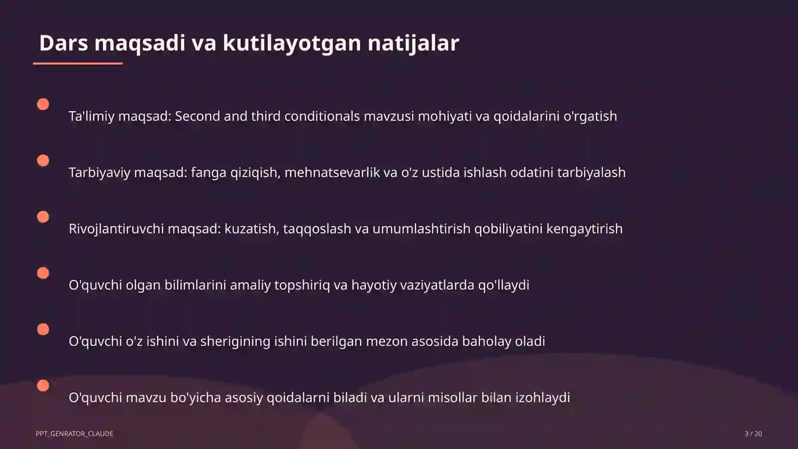 Second and third conditionals (10-sinf) 3