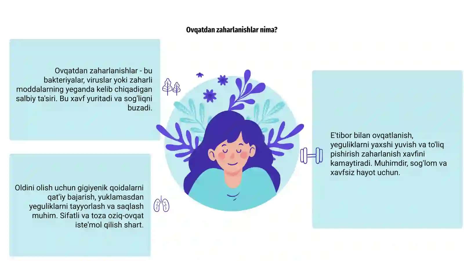 Ovqatdan zaharlanishlar va ularni oldini olish choralari. 3