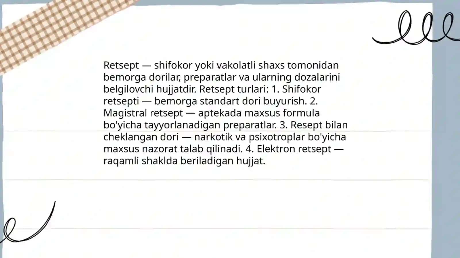 DorilarniRetsepti va retsep yozish qoidalari mazlarda 3