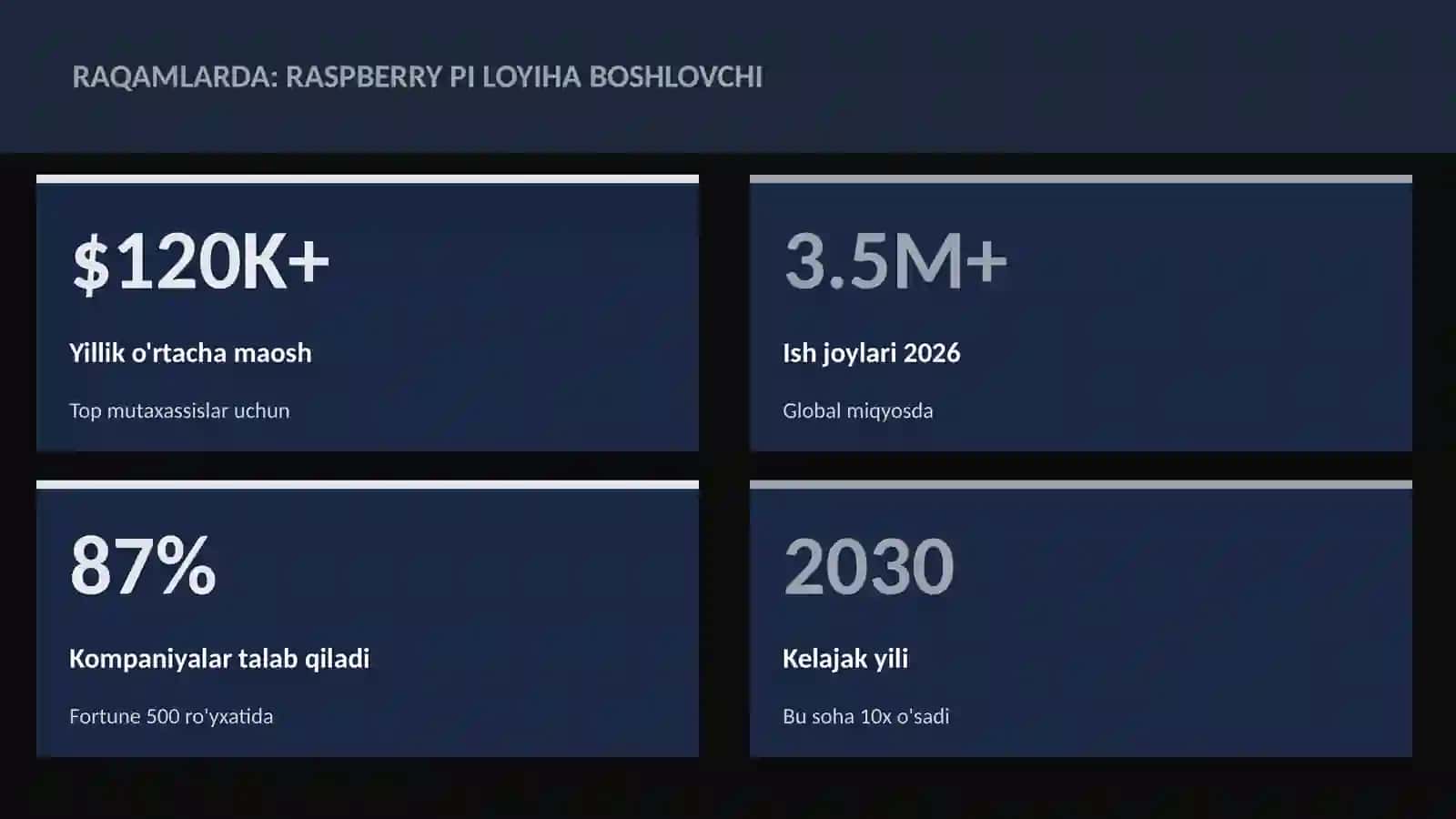 Raspberry Pi loyiha boshlovchi 3