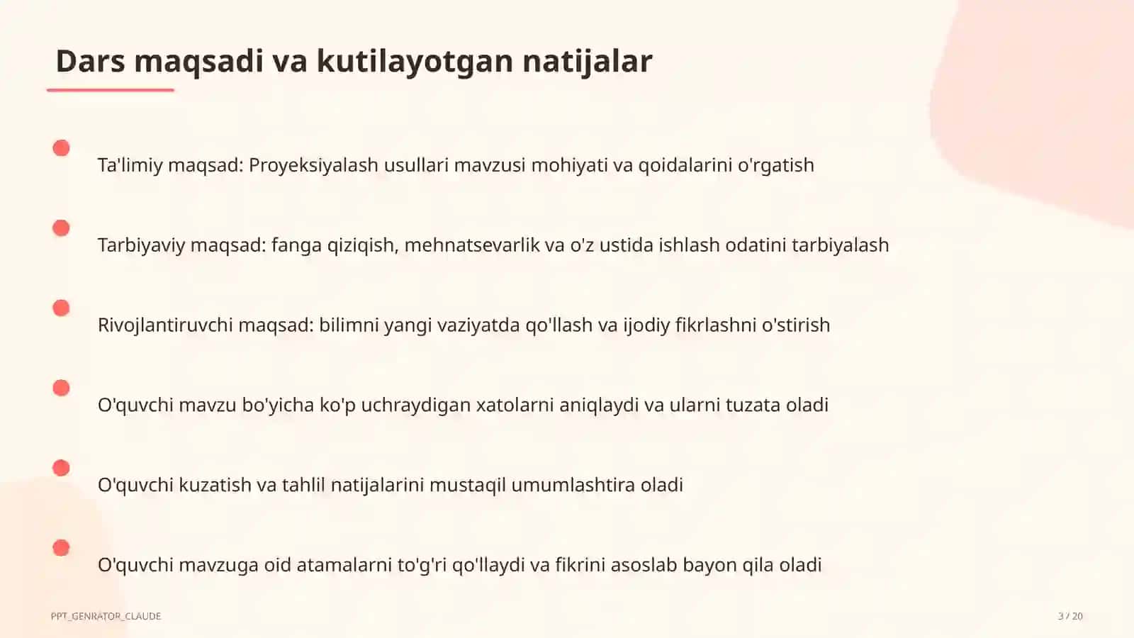 Proyeksiyalash usullari (8-sinf) 3