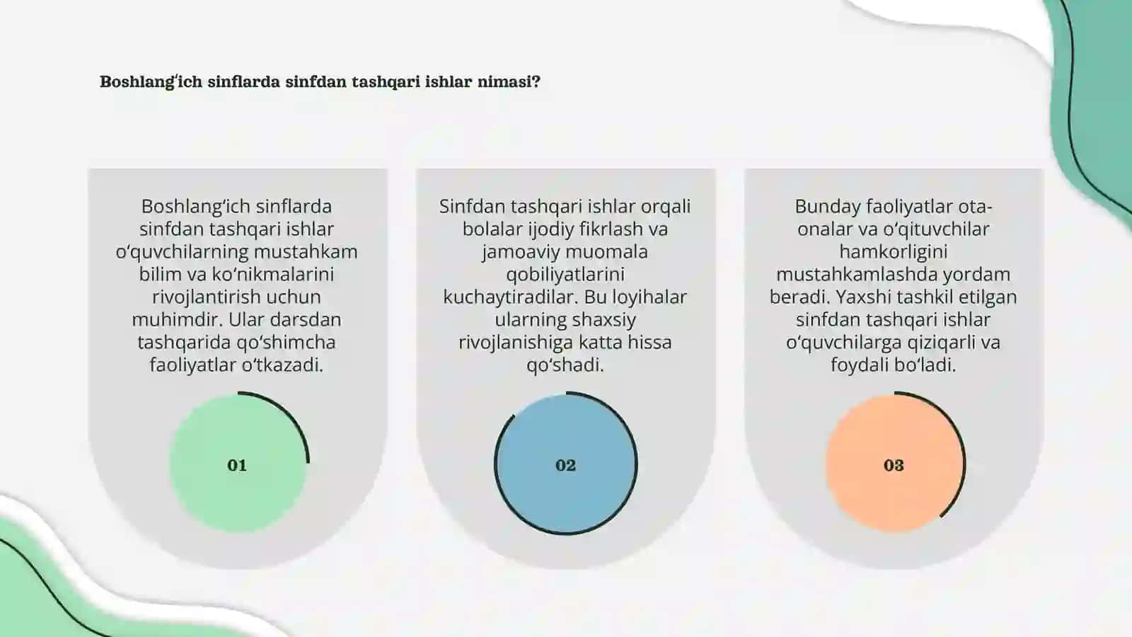 Boshlangʻich sinflarda sinfdan tashqari ishlar 3