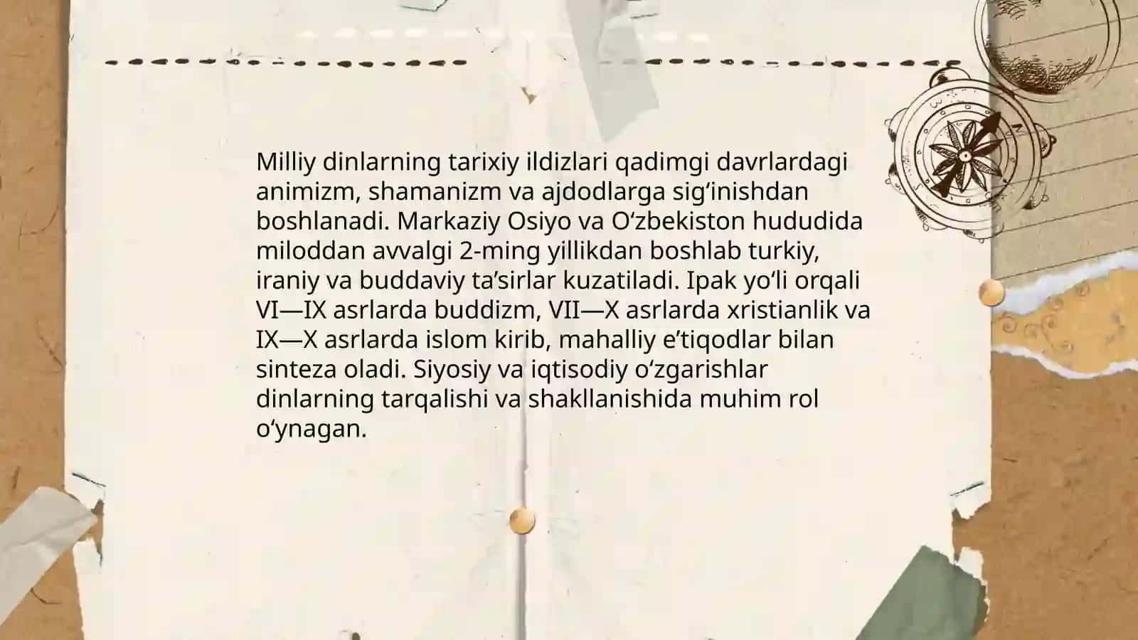 Milliy dinlar 3
