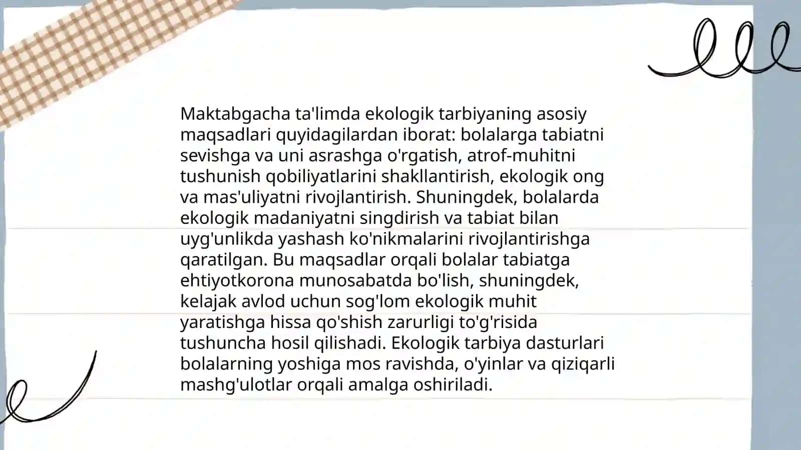 Maktabgacha taʼlim muassasalari ekologik tarbiyaning oʻrni 3
