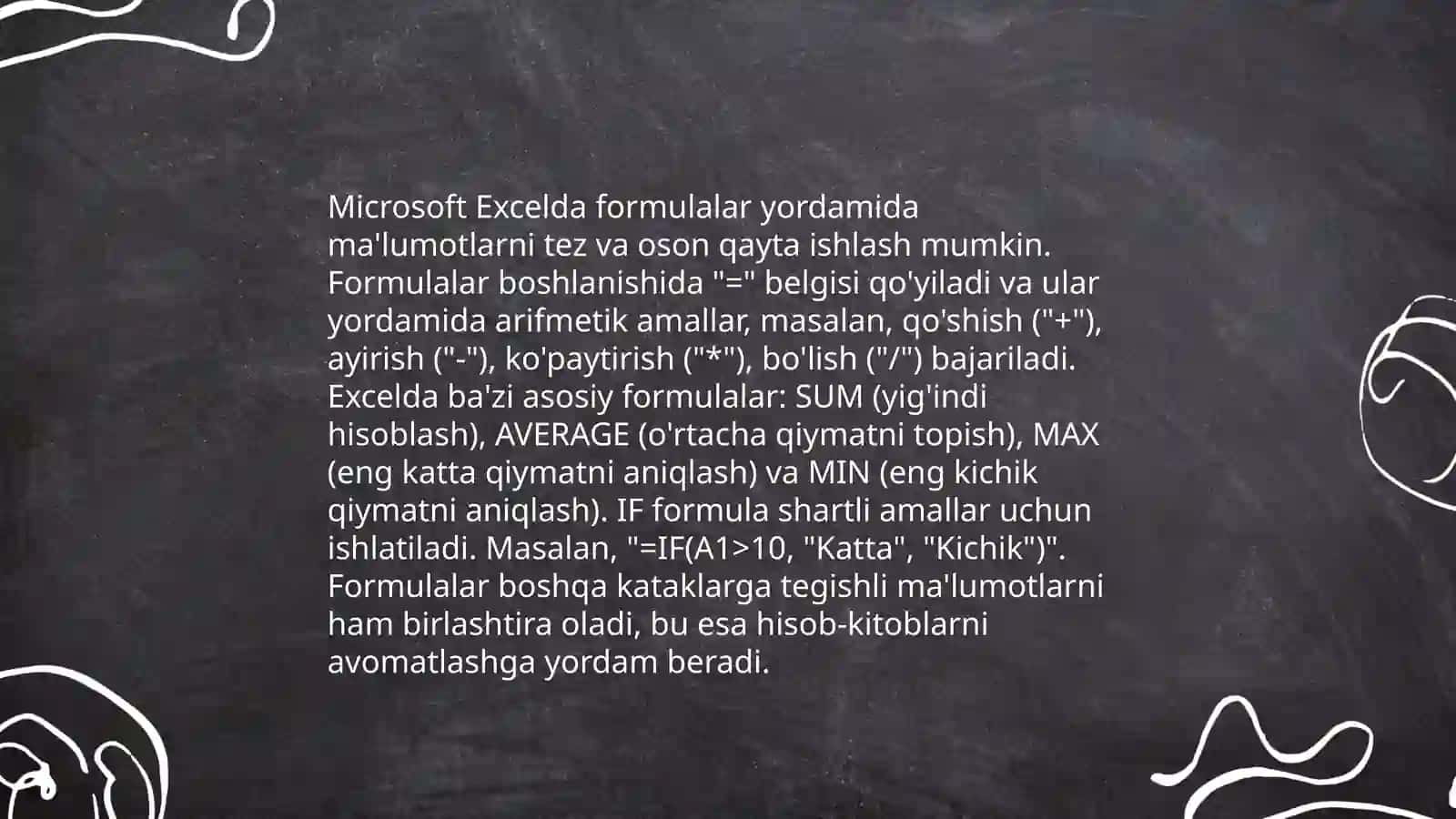 Microsoft Excel jadval muharriri 3