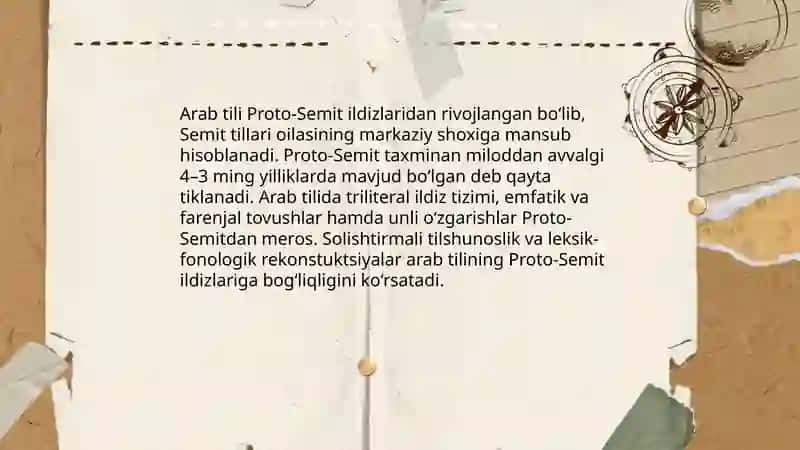 Arab tilining paydo bólish tarixi 3