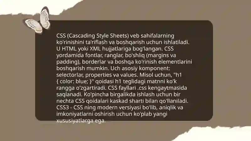 CSS da matnga stil berish 3