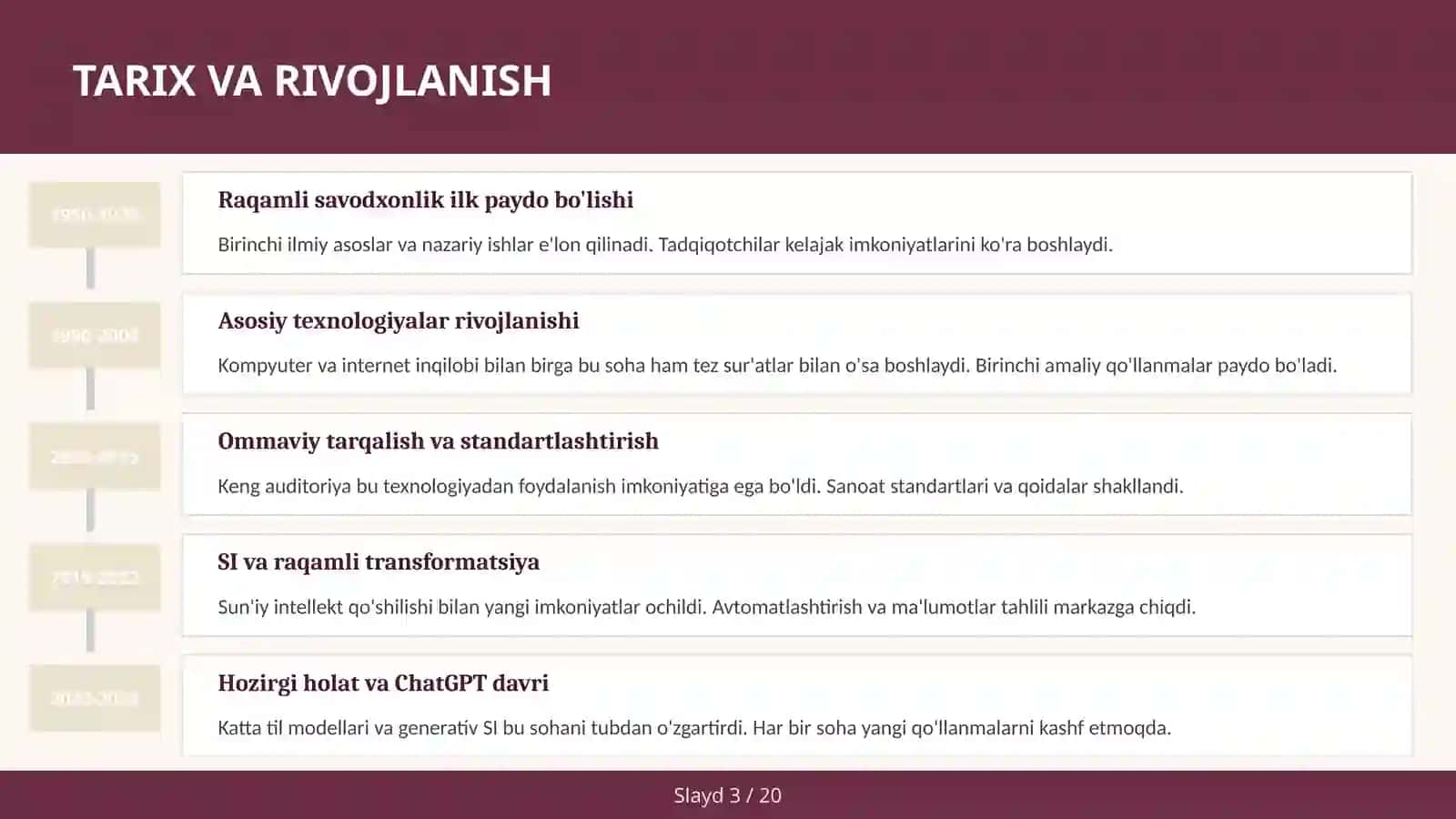 RAQAMLI SAVODXONLIK 3