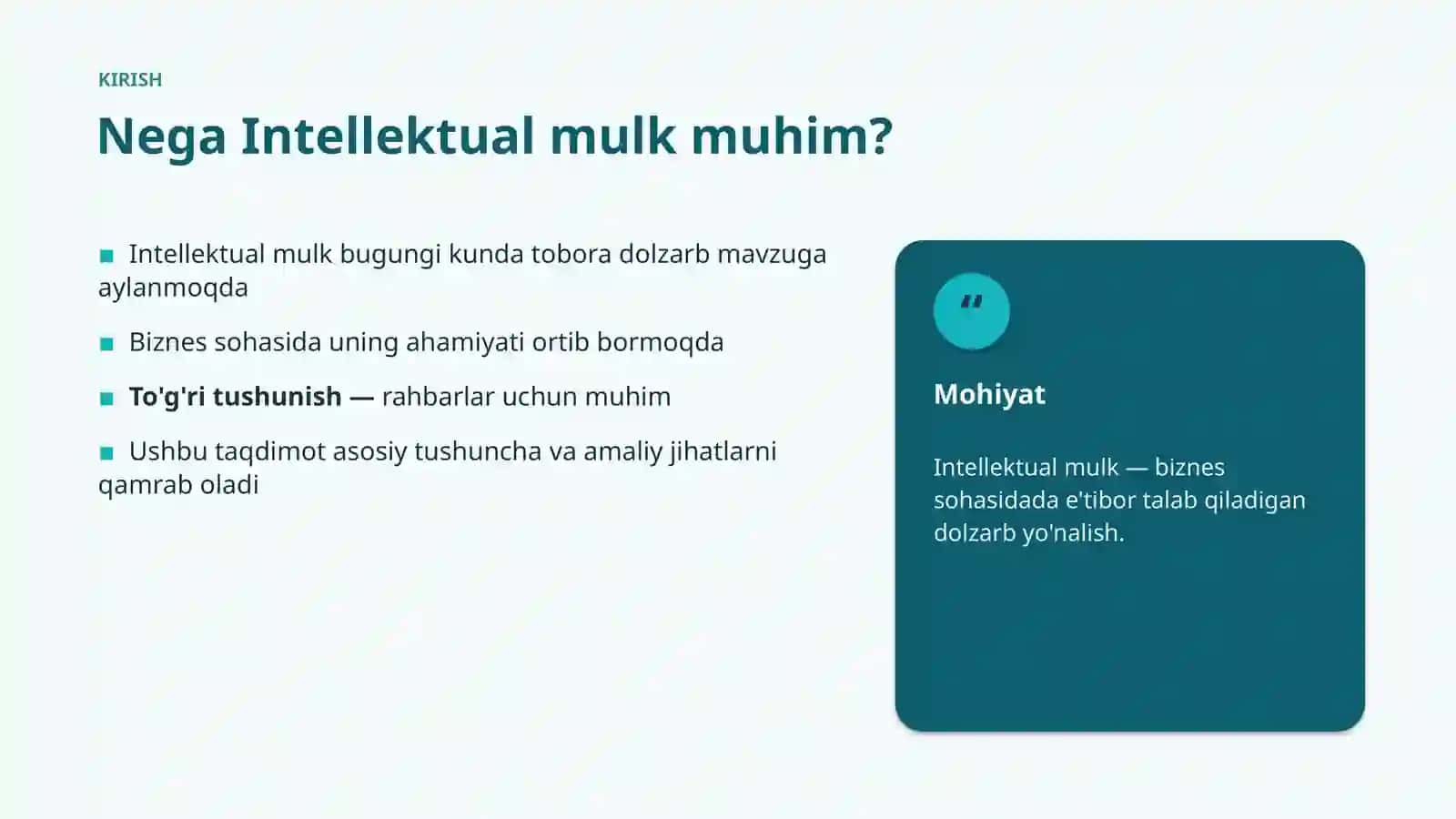 Intellektual mulk 3