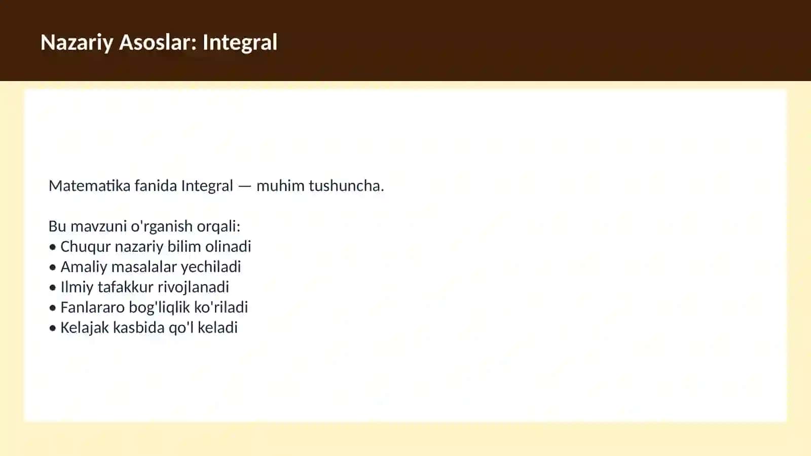 MATEMATIKA Limitlar Dars ishlanma 3