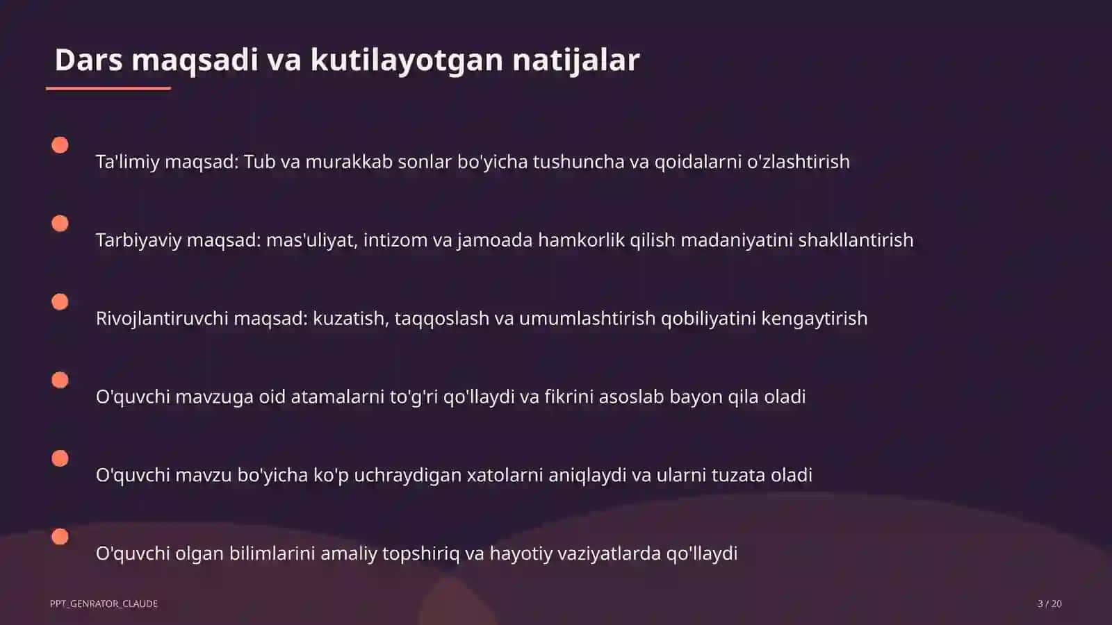 Tub va murakkab sonlar (5-sinf) 3