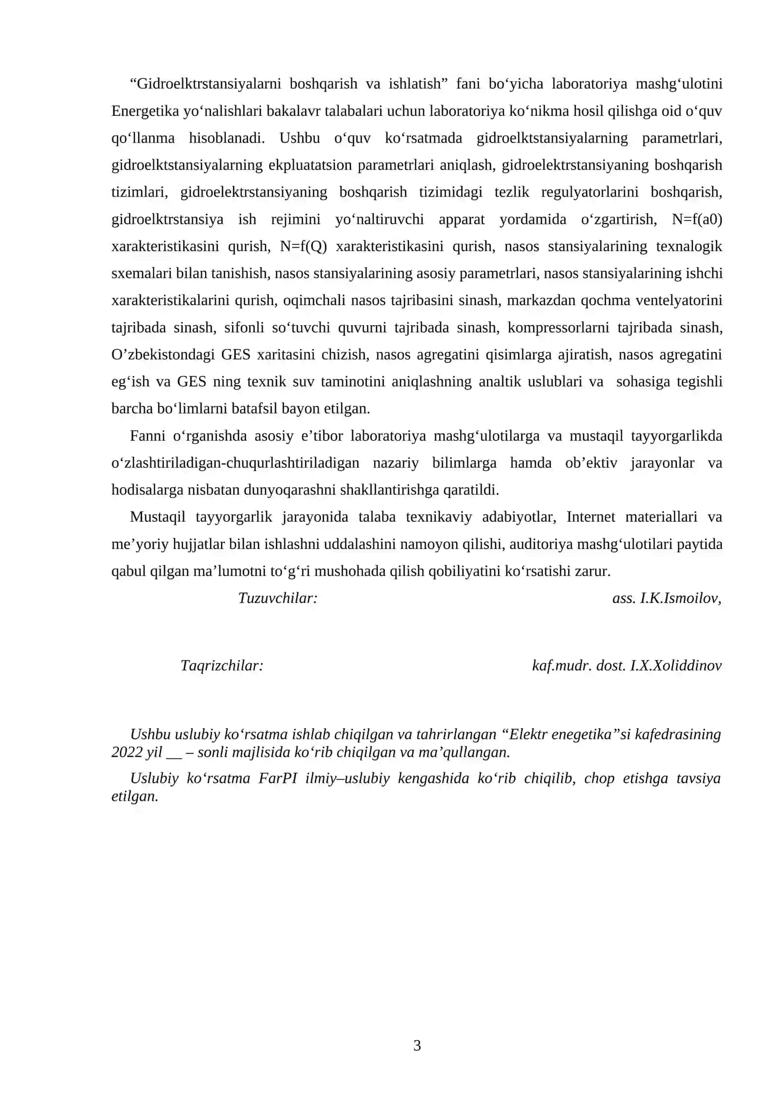 Laboratoriya Mashg‘ulotlari Uslubiy Ko‘rsatma 3