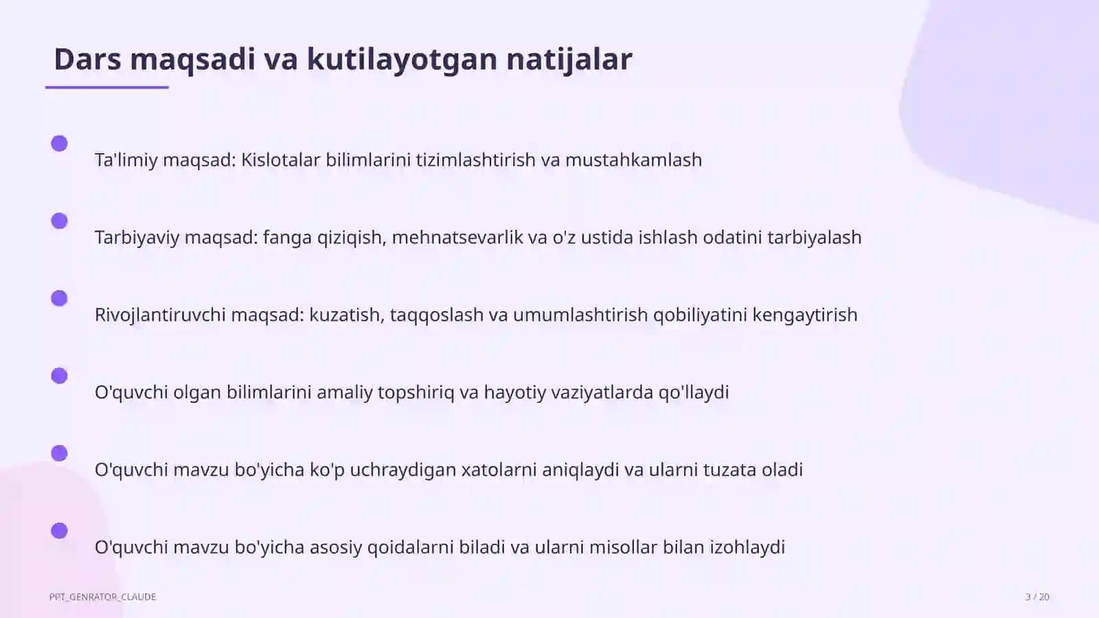 Kislotalar (8-sinf) 3