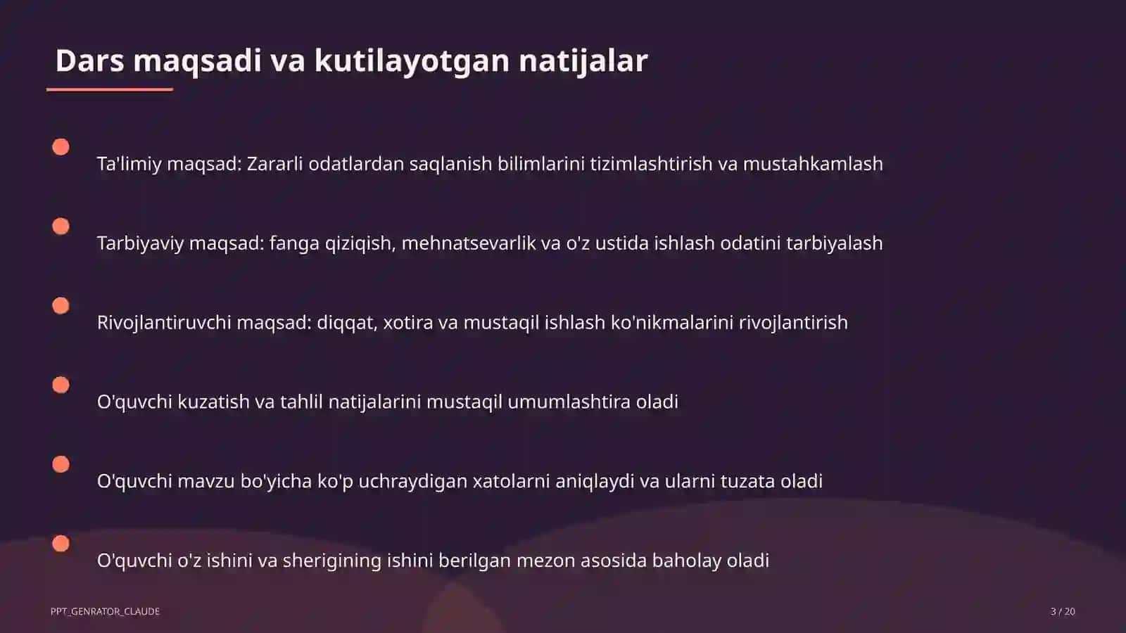 Zararli odatlardan saqlanish (7-sinf) 3