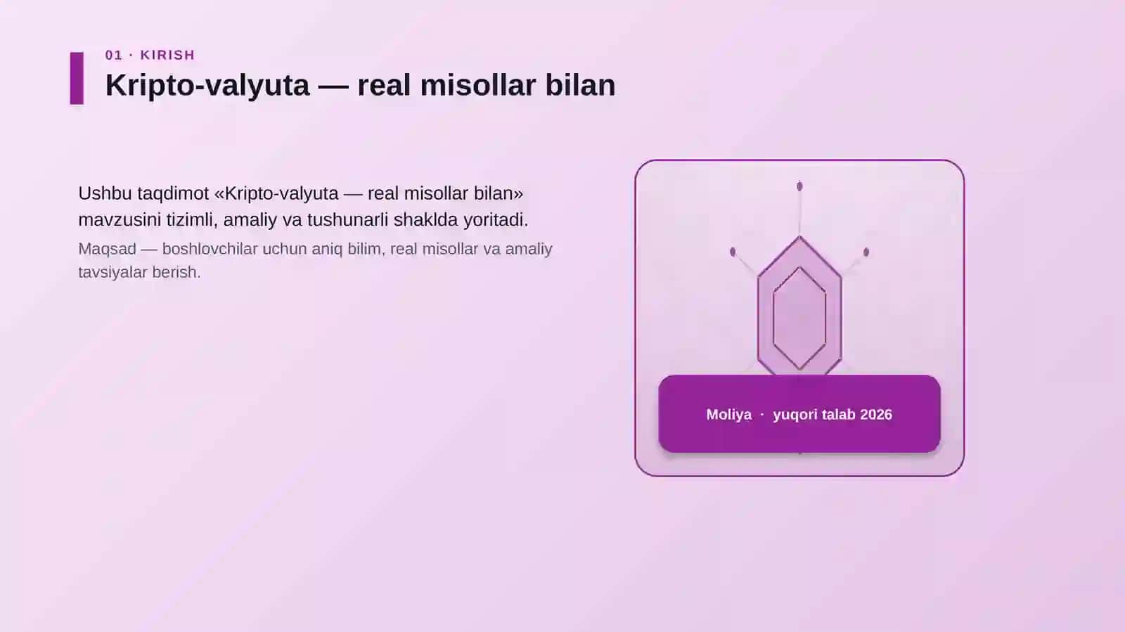 Kripto-valyuta — real misollar bilan 3