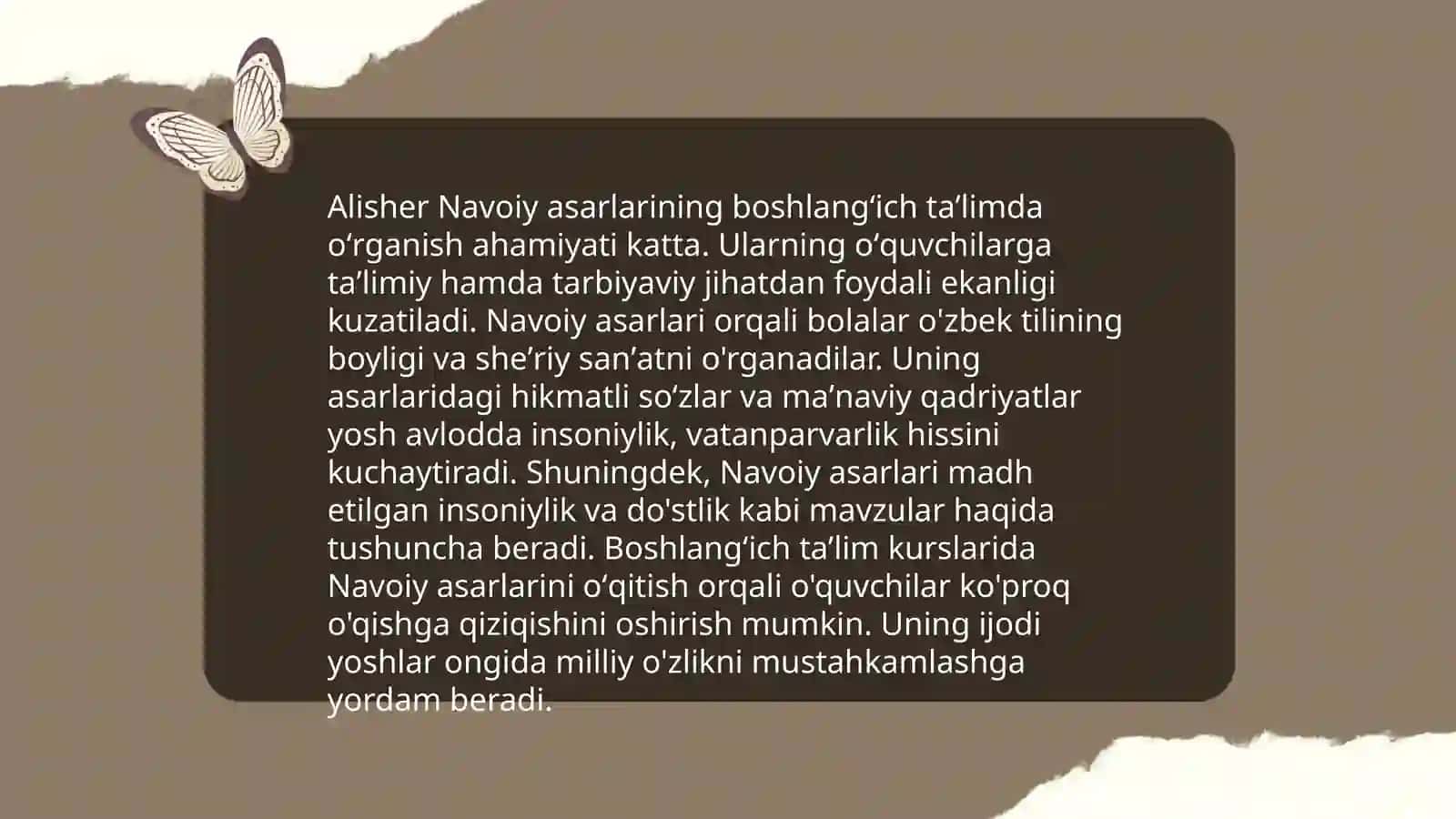 Boshlangʻich taʼlimda Alisher Navoiy asarlarini oʻqitish usullari fanining maqsad va vazifalari 3