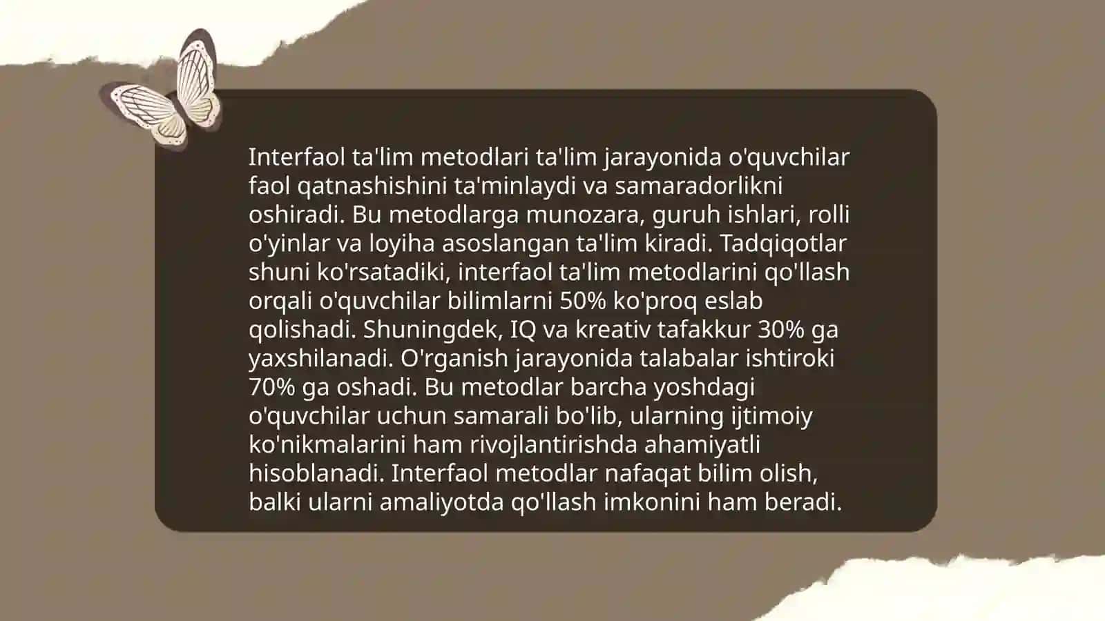 Interfaol ta'lim metodlarni qòllash texnalogiyalari 3