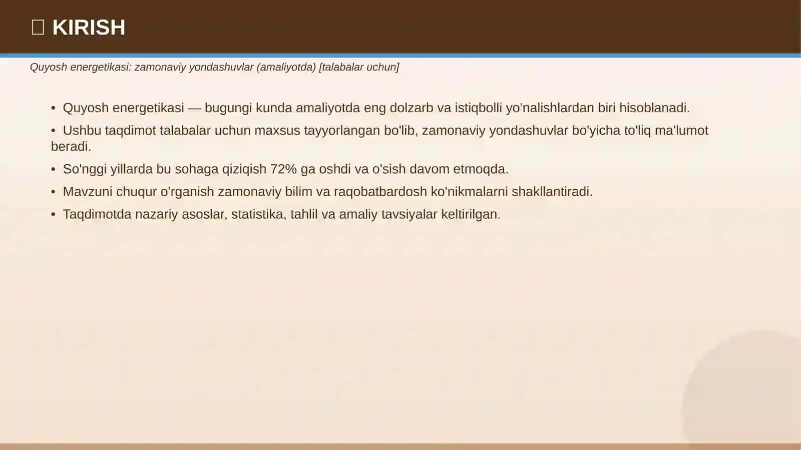 QUYOSH ENERGETIKASI 3