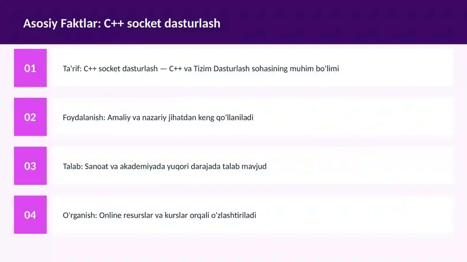 C++ socket dasturlash 3