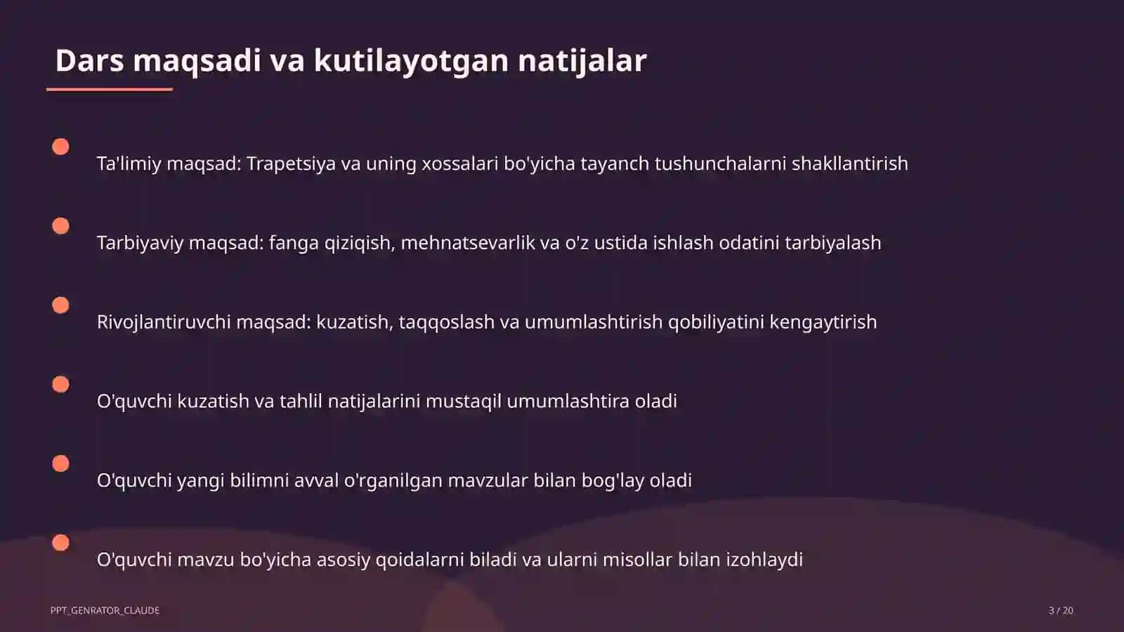 Trapetsiya va uning xossalari (8-sinf) 3