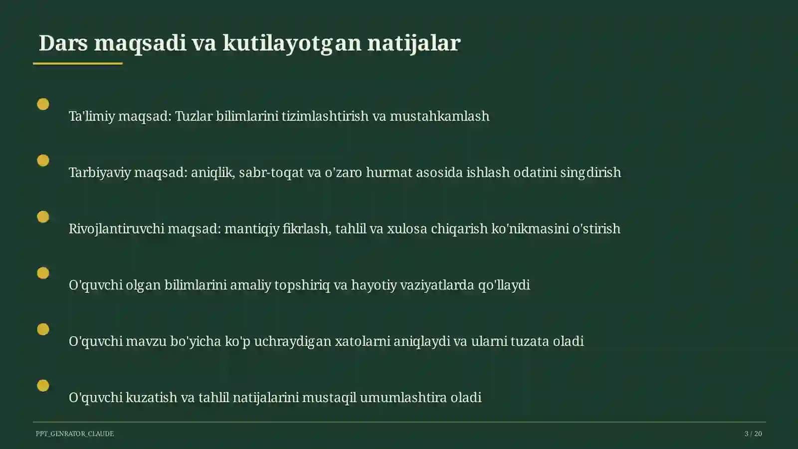 Tuzlar (8-sinf) 3