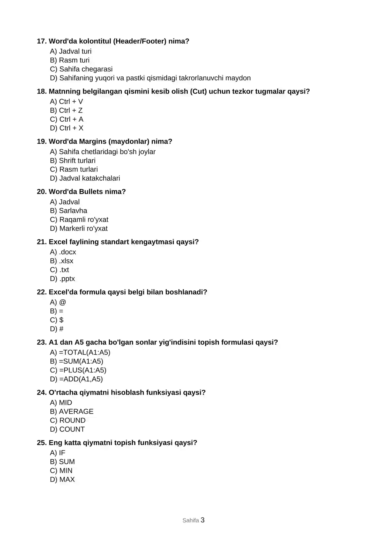 Microsoft Word va Excel asoslari 3