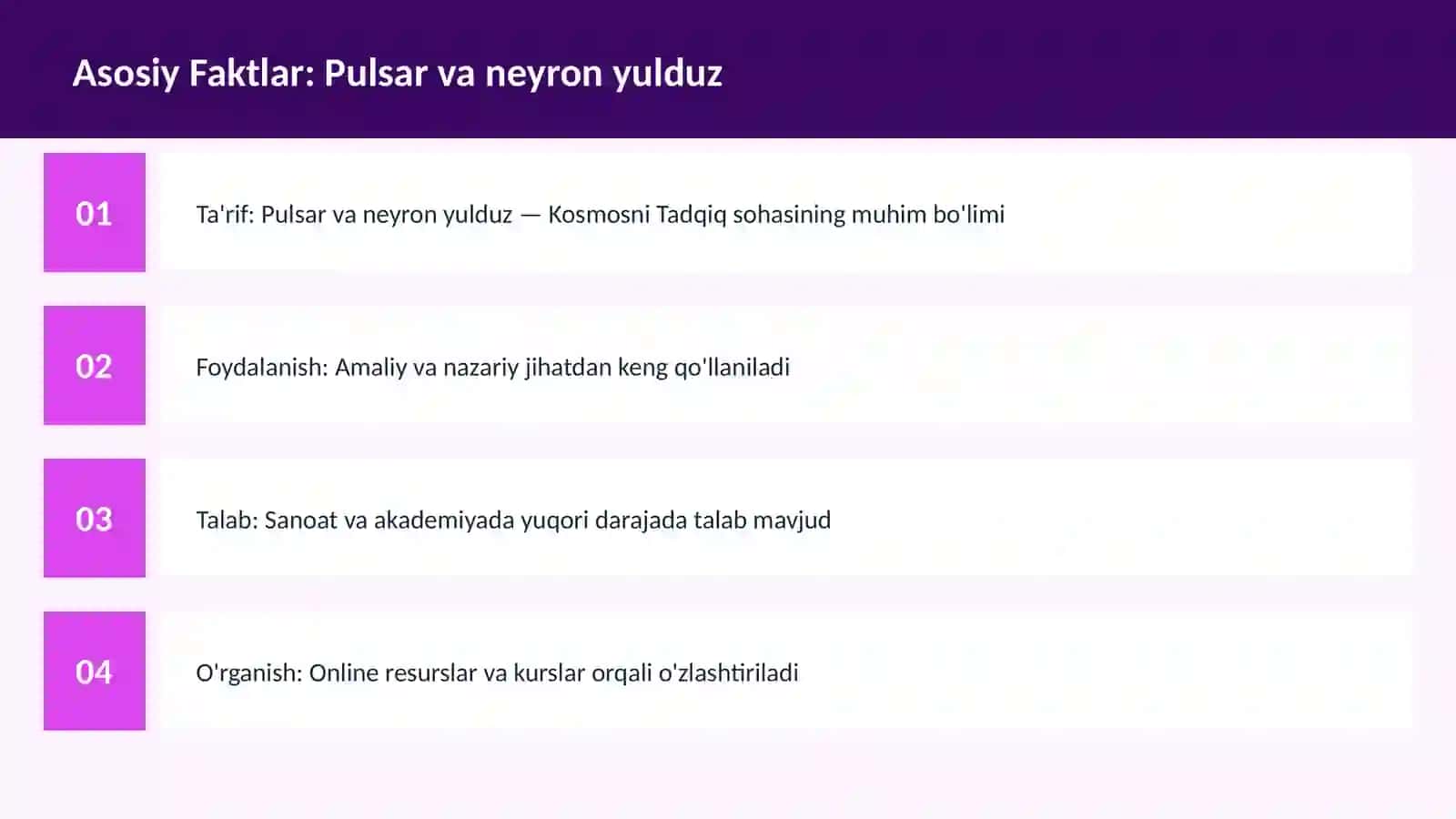 Pulsar va neyron yulduz 3