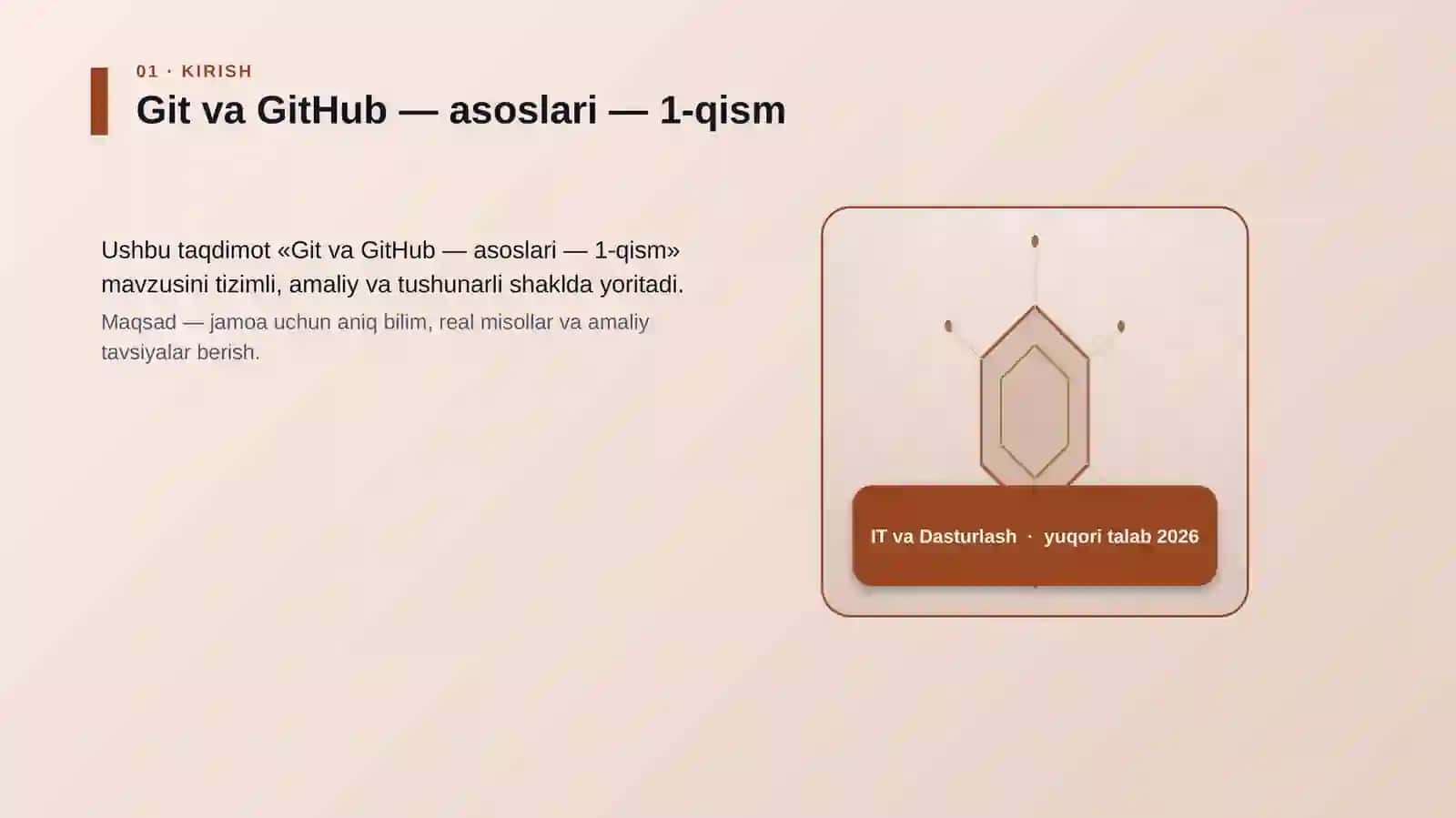 Git va GitHub — asoslari — 1-qism 3