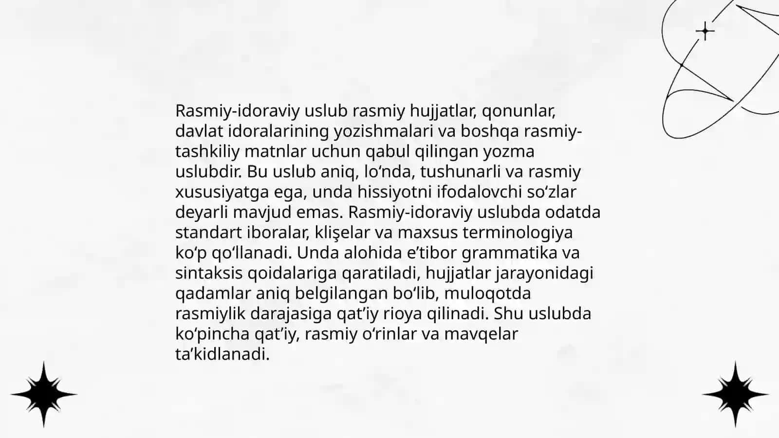 Rasmiy-idoraviy uslub va uning uslubiy xususiyatlari 3