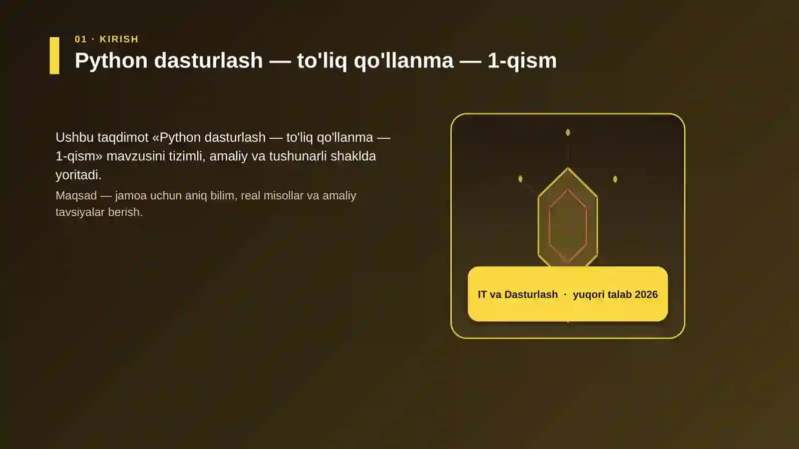 Python dasturlash — to'liq qo'llanma — 1-qism 3
