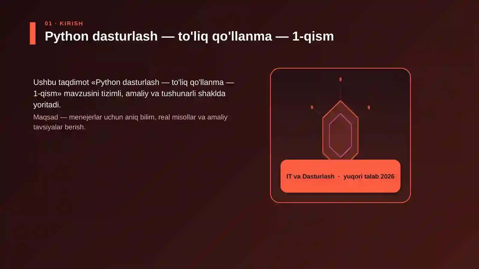 Python dasturlash — to'liq qo'llanma — 1-qism 3