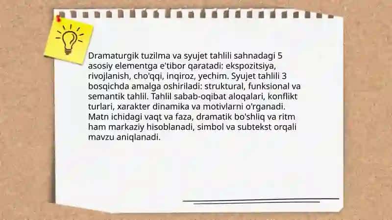 Dramatik Asarlar Tahlili 3